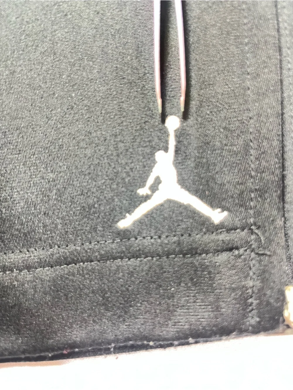 Jordan Men’s Jogger Pants Black Gray Logo Zip Ankles Size L